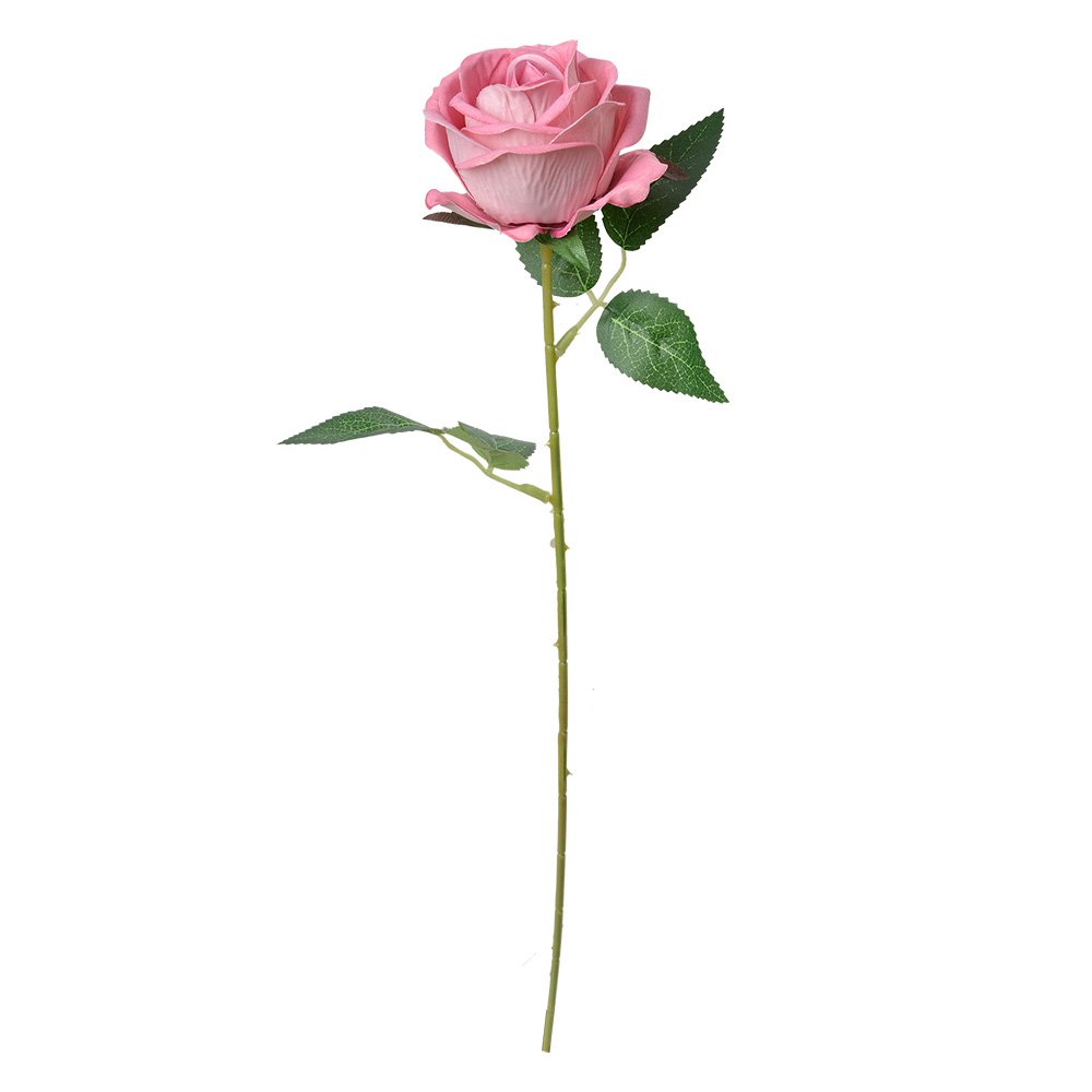 Kunstbloem Roos 50 cm Roze Kunststof