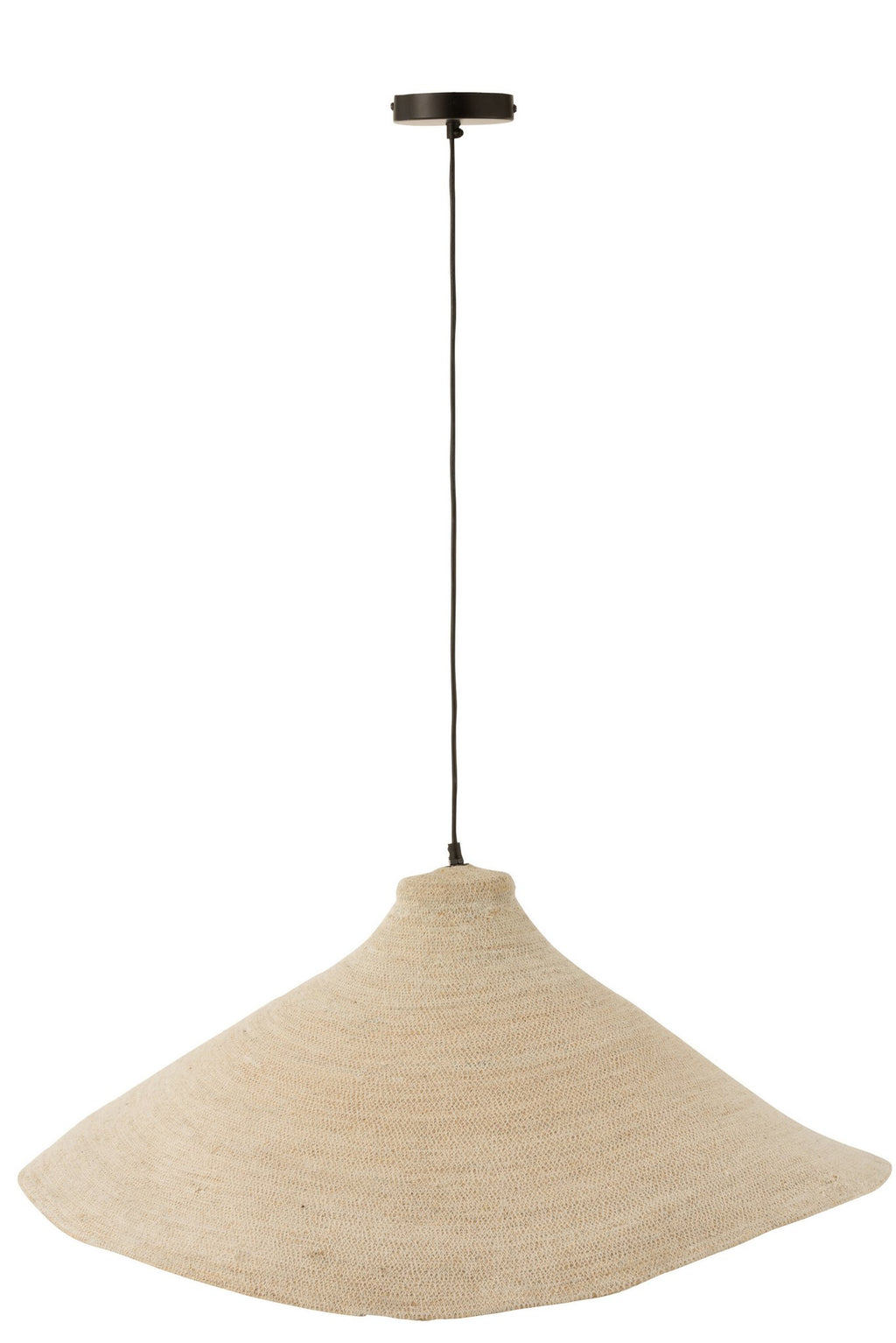 J-Line hanglamp Kegel - zeegras - wit