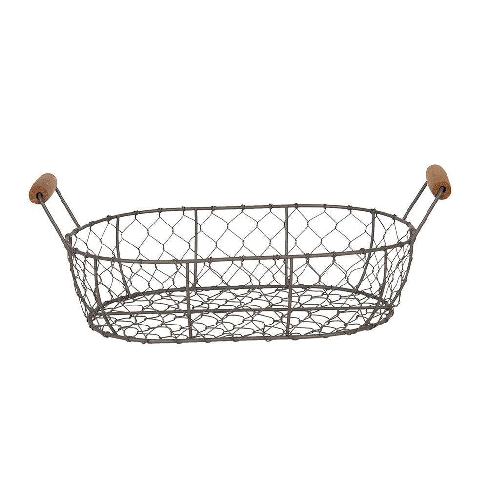 Opbergmand Set van 3 42x27x15 cm Bruin IJzer Mand