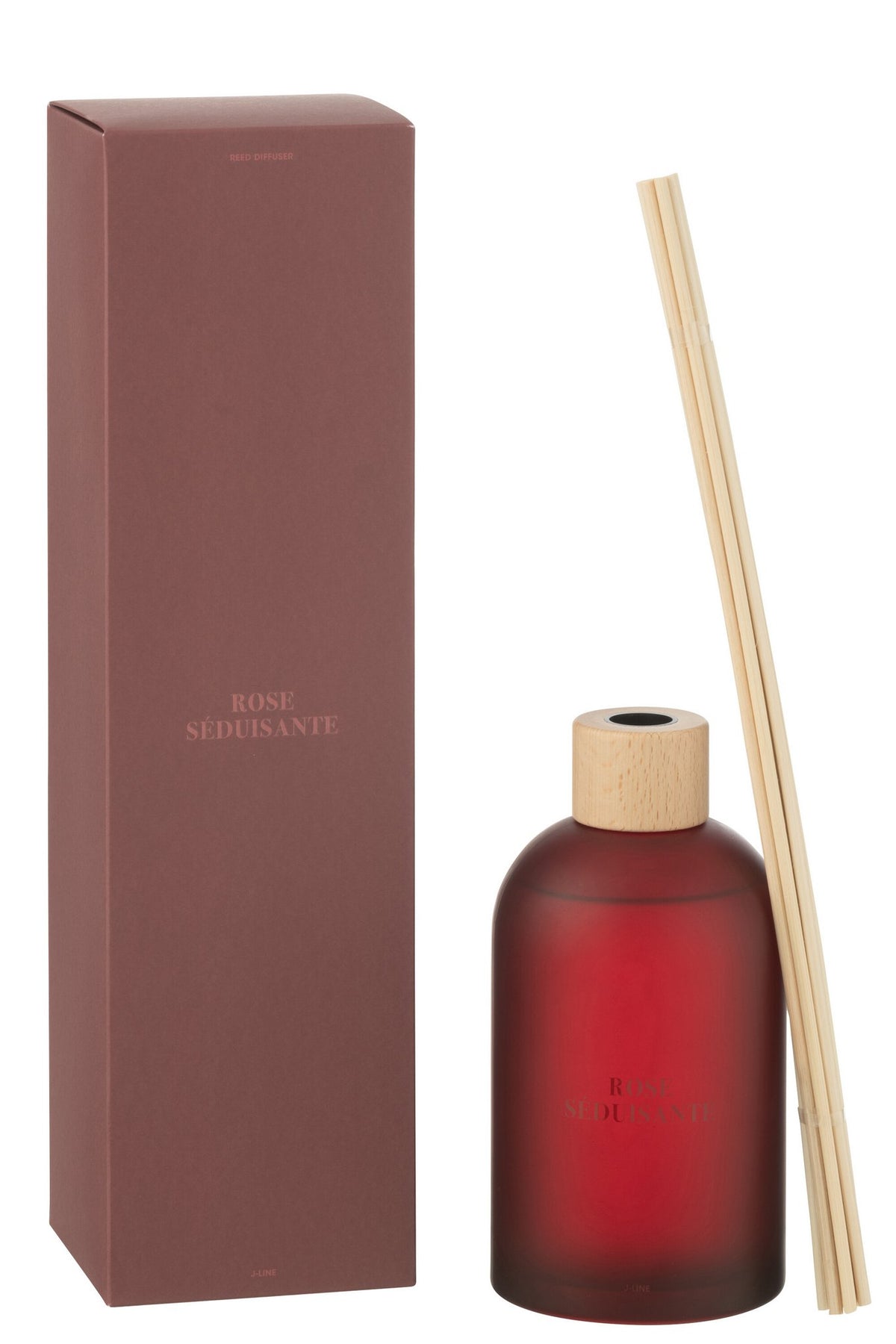 J-Line geurstokjes Accords Essentiels - Rose Seduisante - rood - 550ml