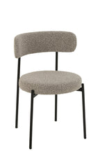 J-Line stoel Bouclé - multiplex/polyester - grijs/zwart