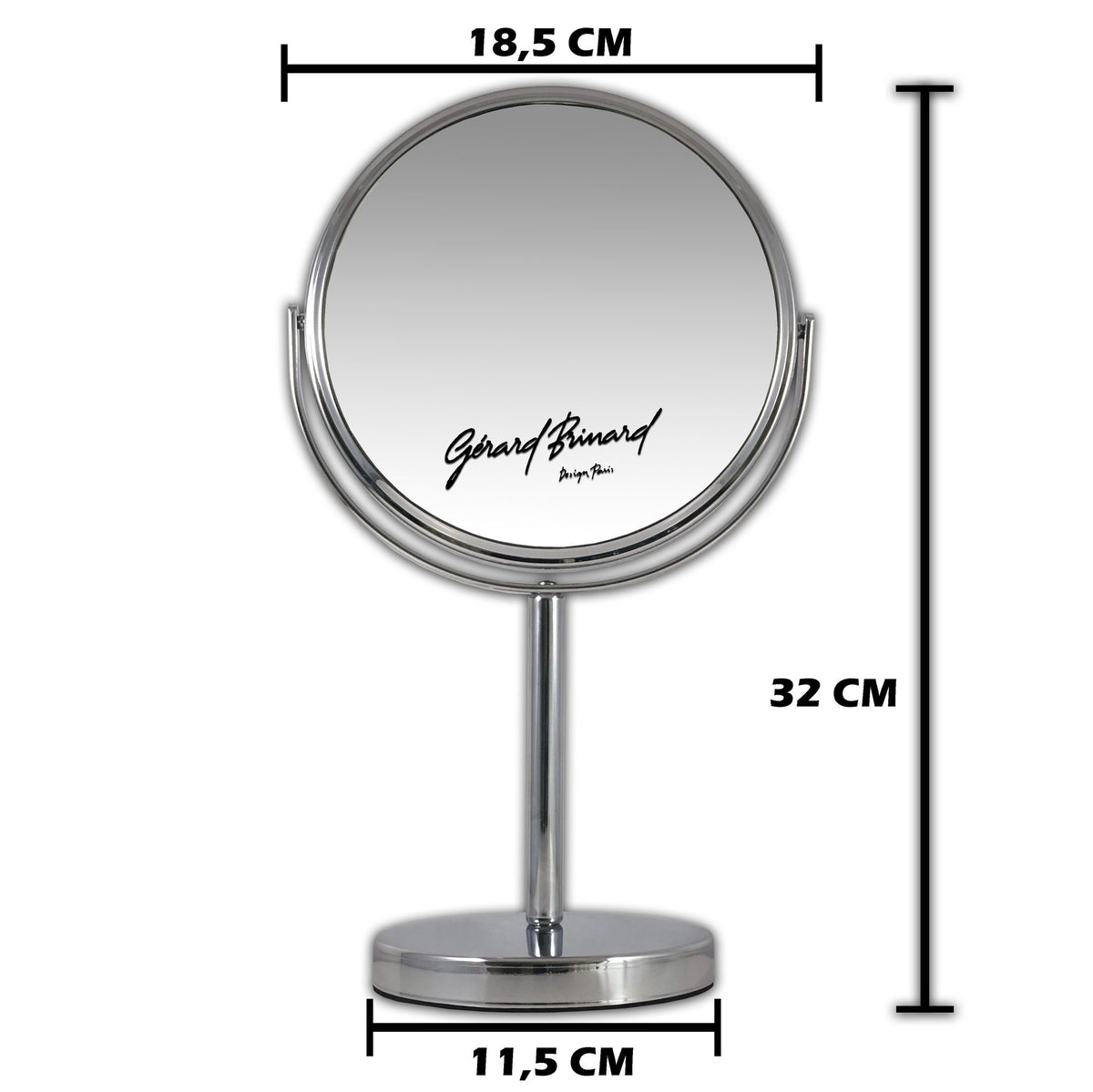 Metalen make-up spiegel zilver, 5, 7 of 10x vergroting.