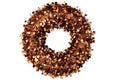 J-Line decoratie krans Sprankelend - polystyreen - bruin - large