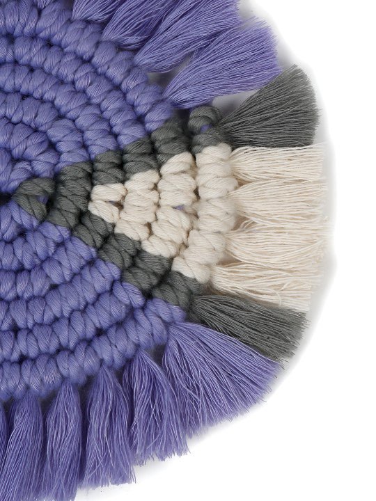 Premium Macrame-drankbeschermers – tweekleurig ontwerp – set van 2