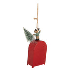 Kersthanger Brievenbus 6x3x14 cm Rood Kunststof