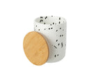 J-Line Doos met stippen - steengoed - wit/zwart - large