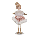 Decoratie Beeld Engel 18 cm Roze Katoen