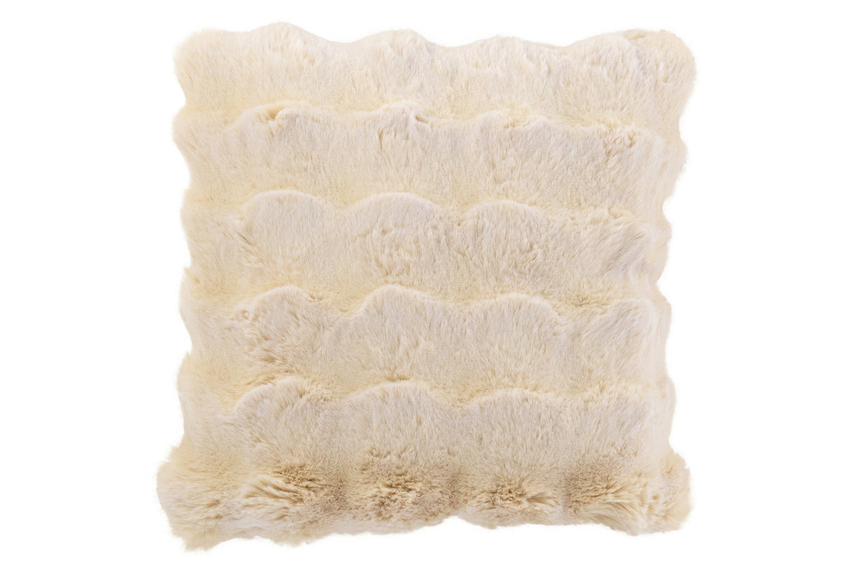 J-Line Kussen Wave Polyester Crème
