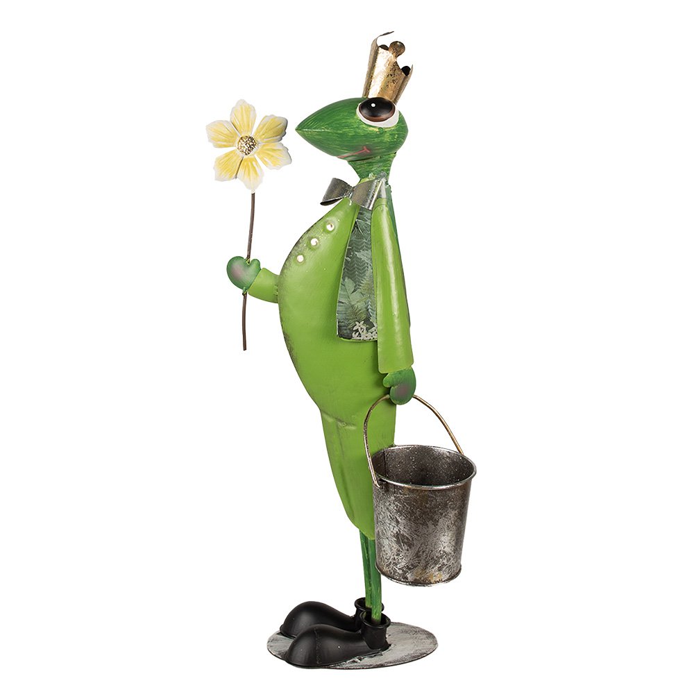 Decoratie Beeld Kikker 67 cm Groen Metaal