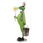 Decoratie Beeld Kikker 67 cm Groen Metaal