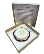Dames armband Mahonie Obsidiaan 4 mm hartjes