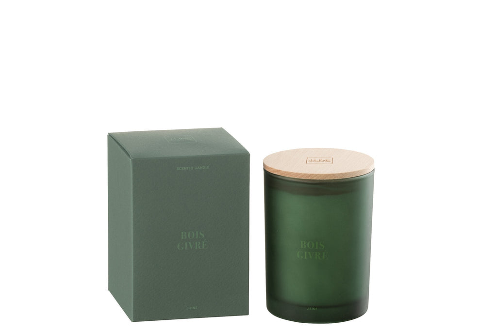 J-Line geurkaars Accords Essentiels - Bois Givré - groen - 38U