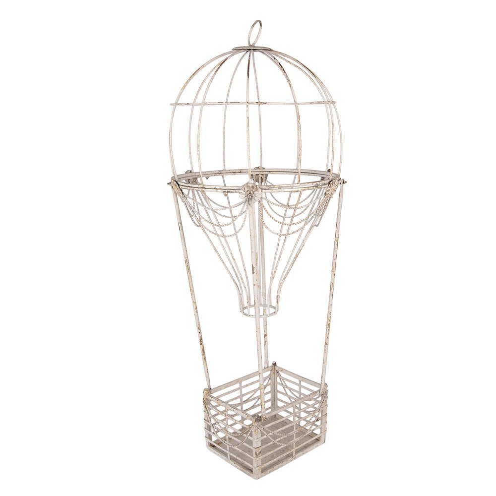 Decoratie Beeld Luchtballon Ø 31x82 cm Wit Metaal