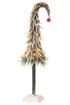 J-Line Kerstboom Muts+Led Kunststof Sneeuw Groen/Rood Large