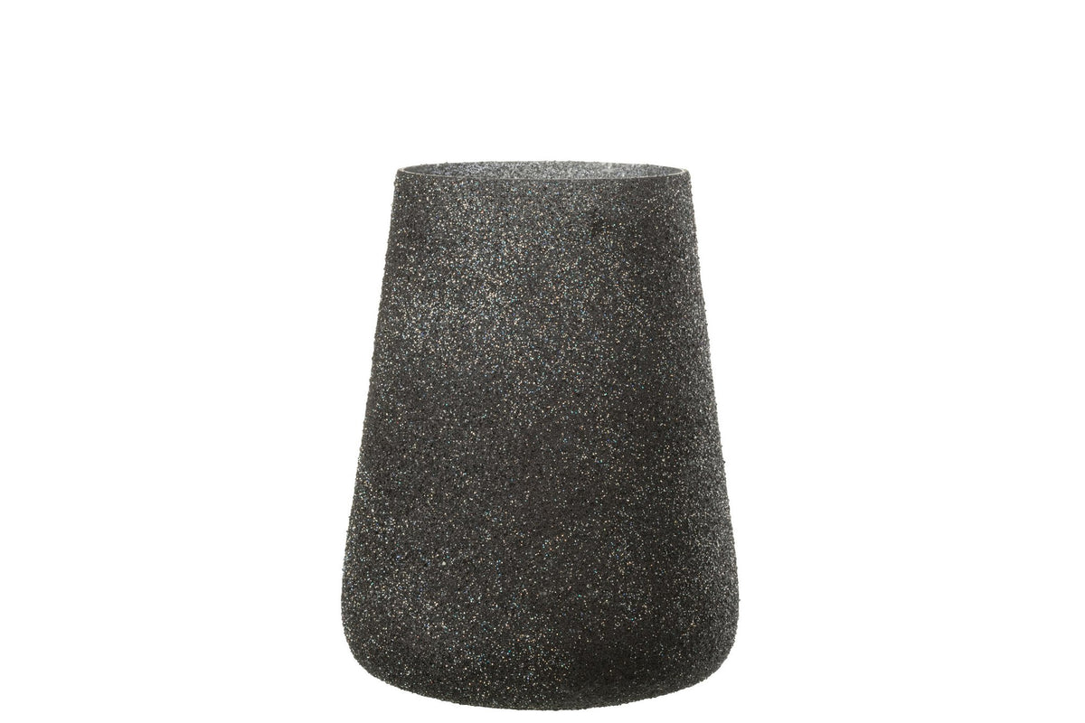 J-Line lantaarn Glitter - glas - per paar - groot