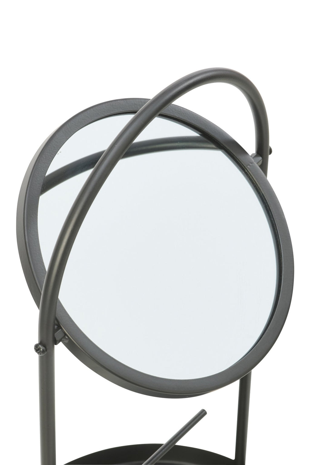 J-Line spiegel + juwelenhouder - ijzer - zwart - L