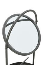 J-Line spiegel + juwelenhouder - ijzer - zwart - L