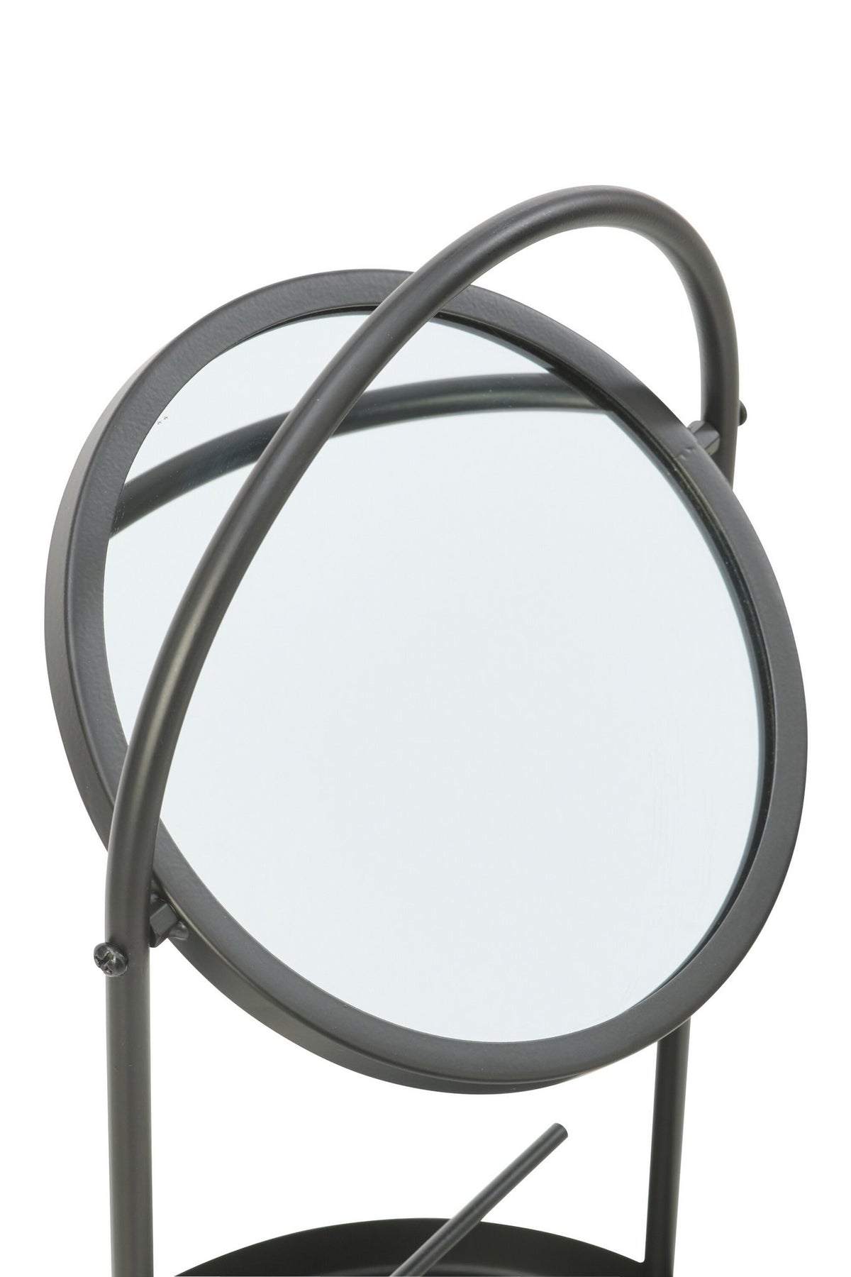 J-Line spiegel + juwelenhouder - ijzer - zwart - L