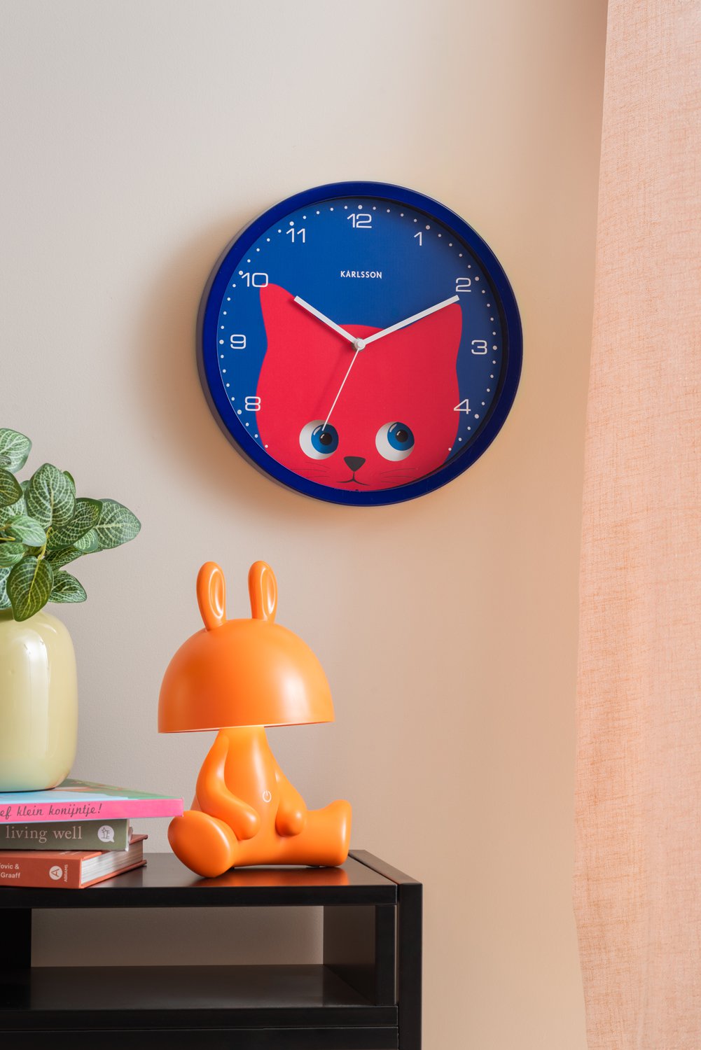 Wandklok Kiekeboe Kat