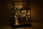 J-Line Ledkerstman met dieren - glas/synthetisch - multikleur - medium