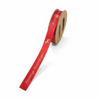 Satijn lint – Prettige Feestdagen – Rood - 15mm x 100m