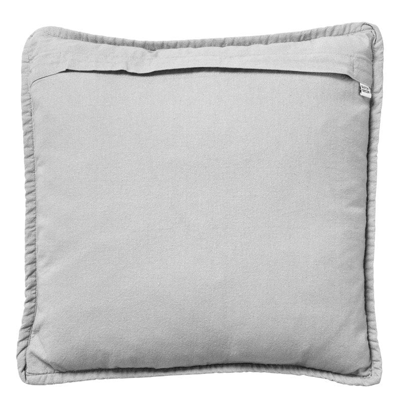 Dutch Decor Bowie - Kussen 45x45 cm - Gewassen katoen - Micro Chip - Grijs