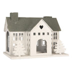 Decoratie Beeld Huis 36x23x32 cm Wit Metaal