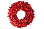 J-Line decoratie krans Sprankelend - polystyreen - rood - large