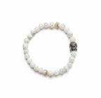 Dames armband Parelmoer 6 mm met Boeddha kraal
