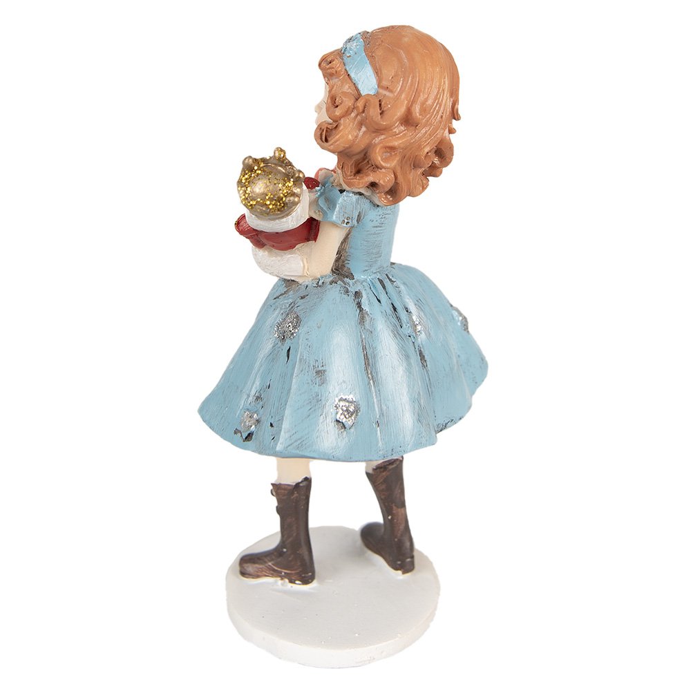 Decoratie Beeld Kind 12 cm Blauw Polyresin Kerstfiguren