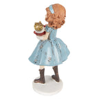 Decoratie Beeld Kind 12 cm Blauw Polyresin Kerstfiguren