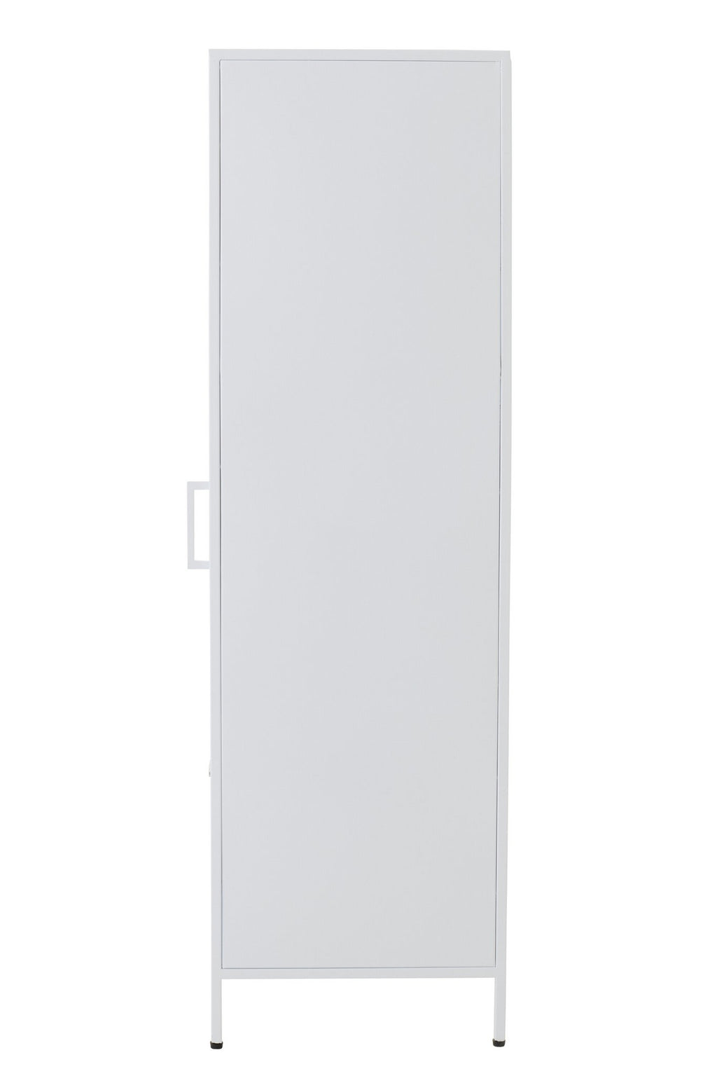 J-Line decoratie Kast - polyresin - ijzer/glas - wit