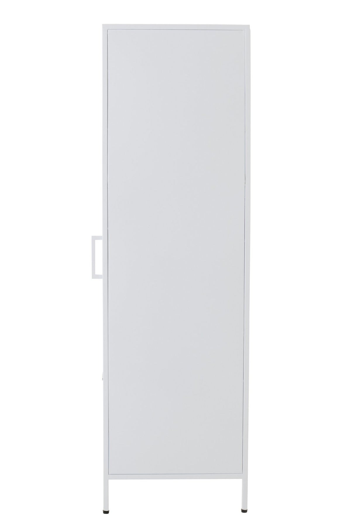 J-Line decoratie Kast - polyresin - ijzer/glas - wit