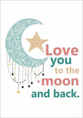 Moon and back - wenskaart