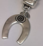 Lucky hoefijzer leren sleutelhanger