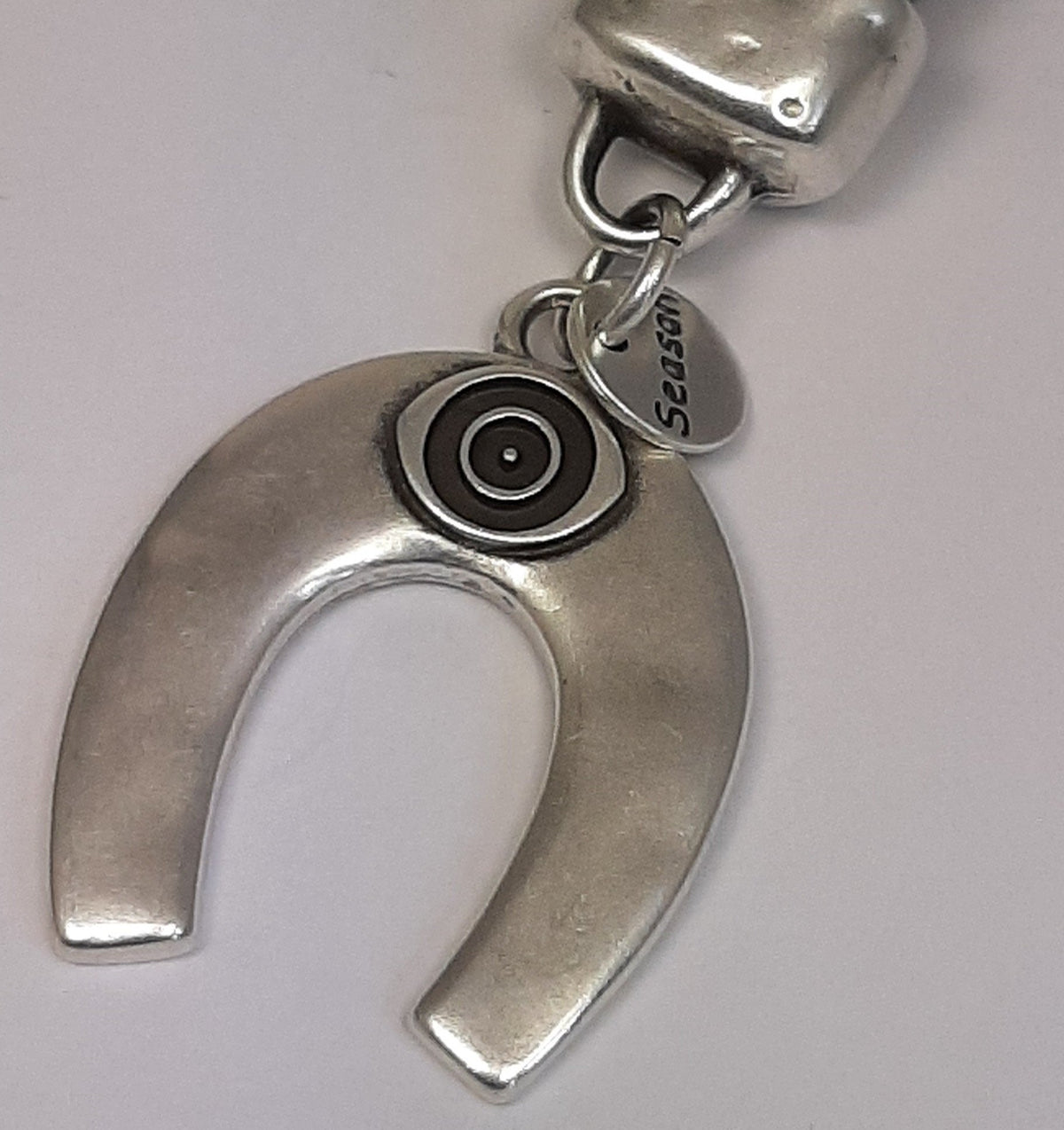 Lucky hoefijzer leren sleutelhanger