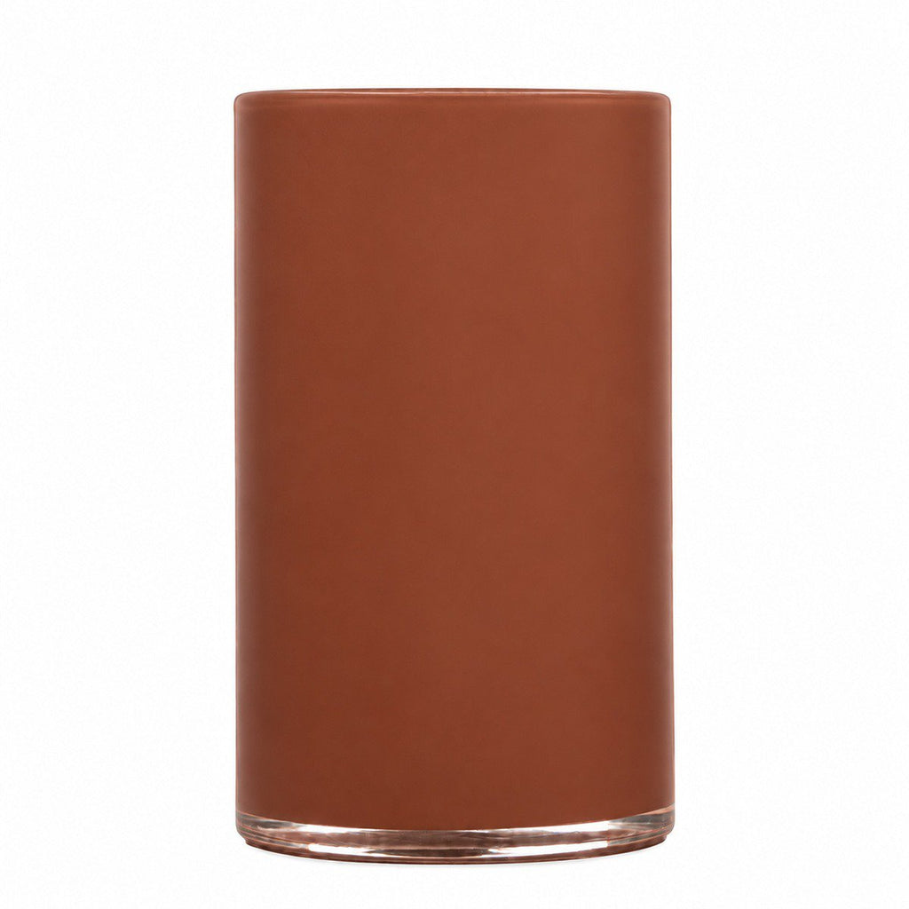 Cilinder Astra solid donker terra h25 d15cm