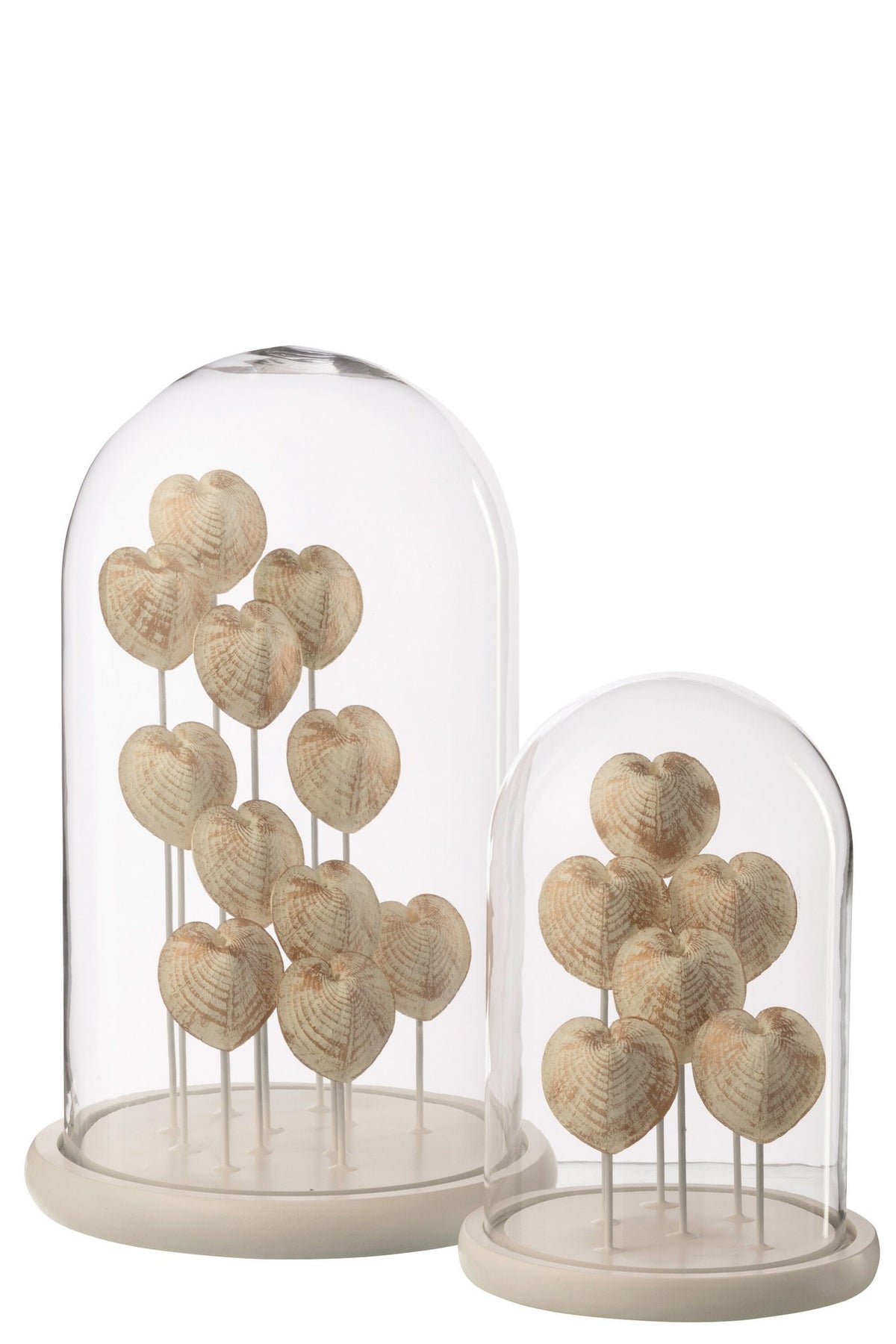 J-Line stolp Schelp - glas - wit/beige - L