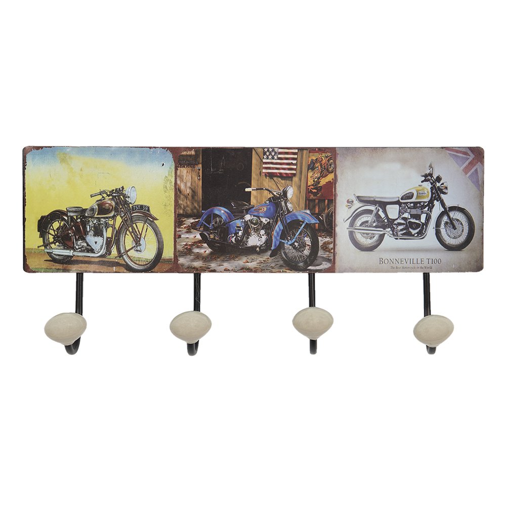 Wandkapstok 40x5x17 cm Bruin IJzer Motor