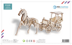 Bouwpakket Paard met Koets- hout