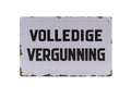 Vergunning Retro Wandbord 20x30
