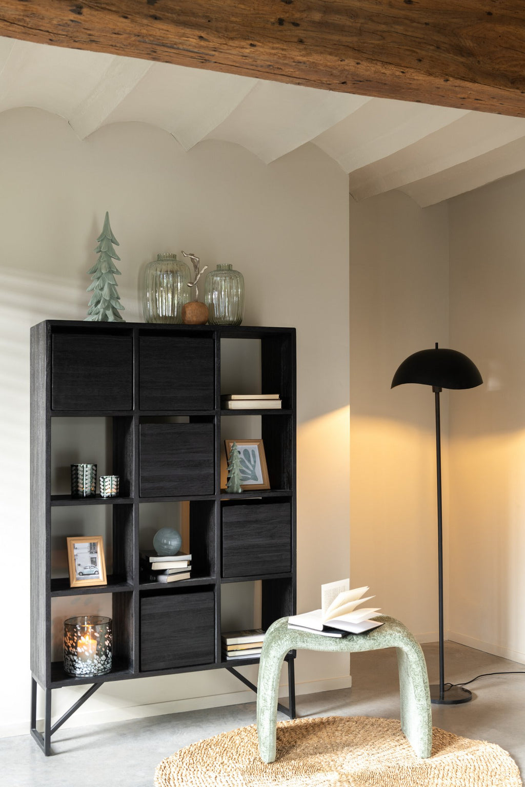 J-Line Kruk N Shape Textiel Muntgroen