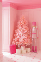 J-Line kerstboom - kunststof - roze - L