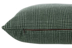 J-Line Kussen met ruitmotief - polyester - groen