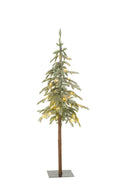 J-Line Kerstboom C+Led Kunststof Sneeuw Groen Small