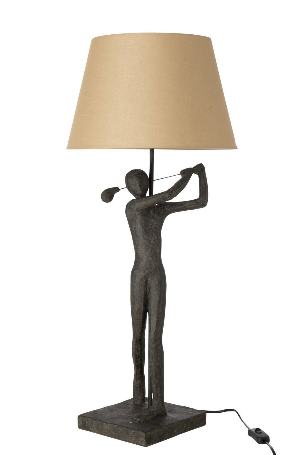 J-Line Tafellamp golfer - polyresin - zwart