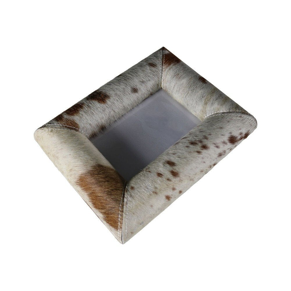 Fotolijst koe bol bruin/wit 15x10cm