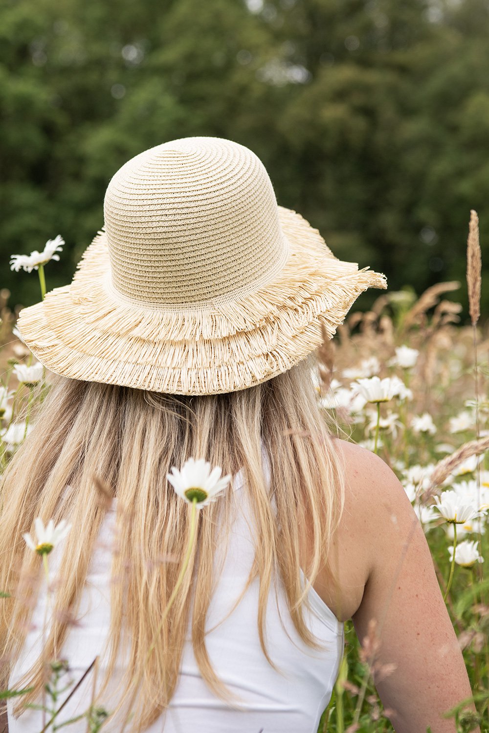 Hoed Beige Papierstro Zonnehoed