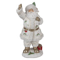 Kerstdecoratie Beeld Kerstman 31 cm Wit Polyresin