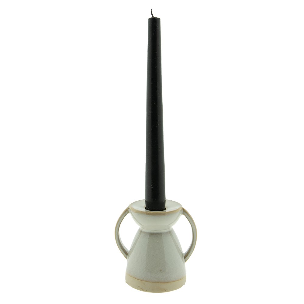 Kandelaar 9 cm Beige Porselein Kaarsenstandaard